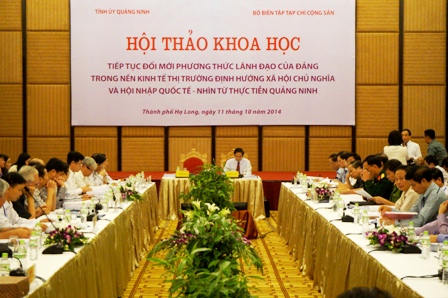 Hội thảo khoa học về tiếp tục đổi mới phương thức lãnh đạo của Đảng trong nền kinh tế thị trường định hướng XHCN