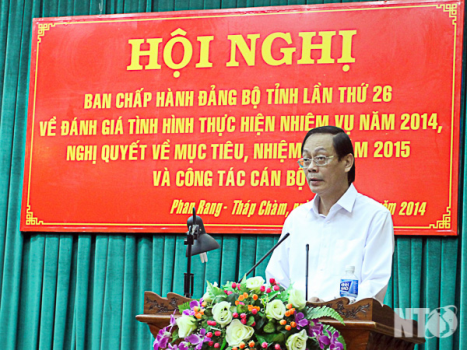 Tỉnh ủy Ninh Thuận và Hòa Bình kiểm điểm việc thực hiện nhiệm vụ năm 2014