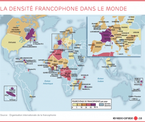 Le français dans le monde