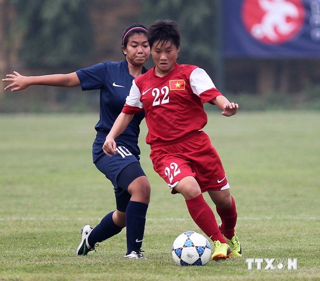 Vòng loại U19 nữ châu Á 2015 Đội Việt Nam chiến thắng 6 - 0 trước đội Hong Kong
