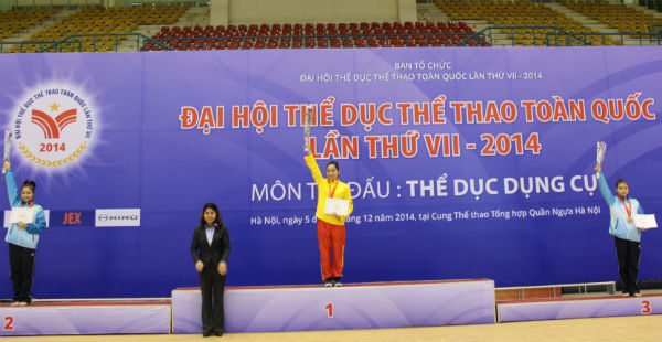 Đại hội Thể dục thể thao toàn quốc lần thứ VII Hà Nội nhất toàn đoàn môn Thể dục dụng cụ