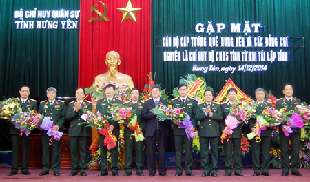 Hưng Yên Gặp mặt cán bộ cao cấp quân đội