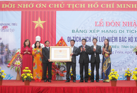 Uncle Ho memorial in Dong Trieu district recognized as provincial relics