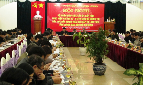 Hội nghị toàn quốc Bộ phận giúp việc cấp ủy cấp tỉnh thực hiện Chỉ thị 03 của Bộ Chính trị