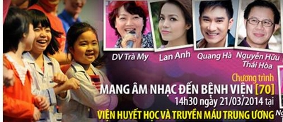 Sẽ truyền hình trực tiếp Mang âm nhạc đến bệnh viện