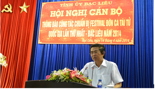 Sẵn sàng cho Festival Đờn ca tài tử quốc gia lần thứ nhất – Bạc Liêu 2014