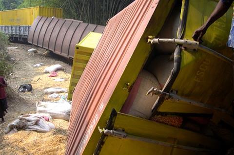 Accident de chemin de fer au Congo