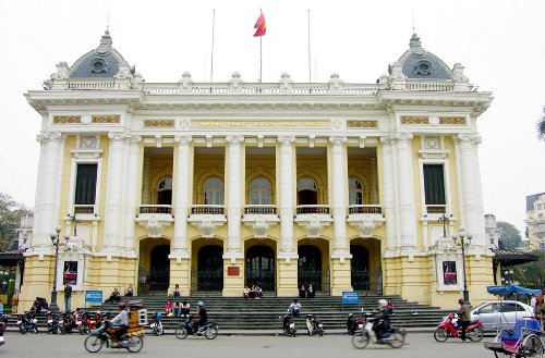 Hundred year old French architectural style theatres in Vietnam