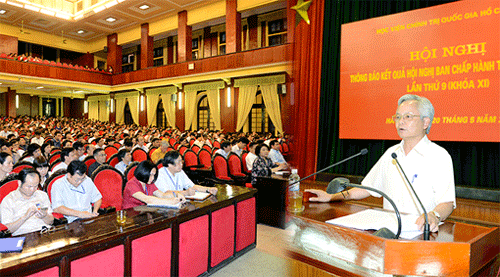 Thông báo nhanh kết quả Hội nghị Trung ương 9 khóa XI cho đội ngũ cán bộ chủ chốt