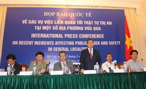 Conférence de presse internationale sur les incidents survenus dans certaines localités