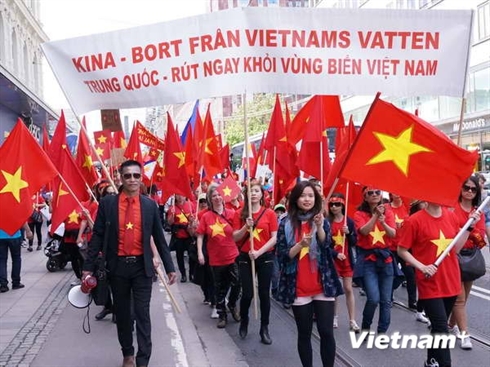 Suède rassemblement contre les actes chinois en Mer Orientale