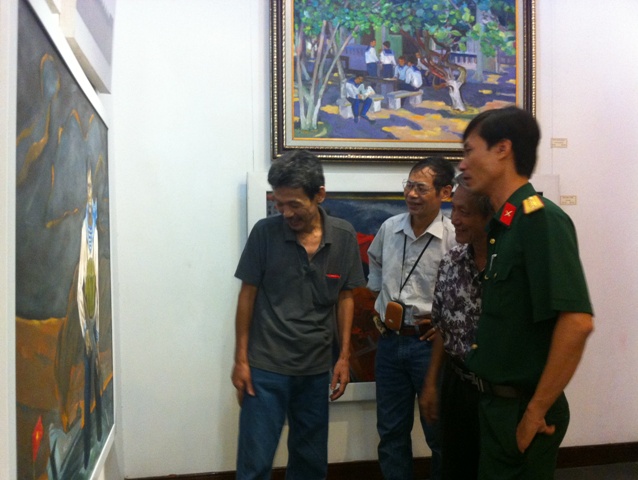 Hanoi  exposition de peinture L’arrivée à Truong Sa