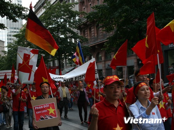 Allemagne manifestation contre les actes illégaux de la Chine