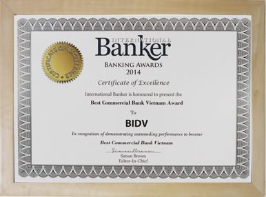 BIDV awarded Best Commercial Bank in Vietnam