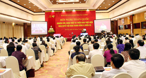 Hội nghị toàn quốc quán triệt và triển khai Nghị quyết Trung ương 9 khóa XI