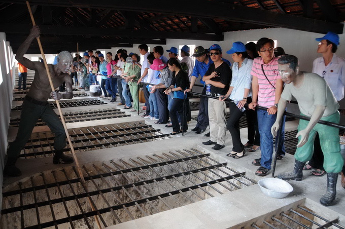 A special art performance at historical site of Con Dao prison
