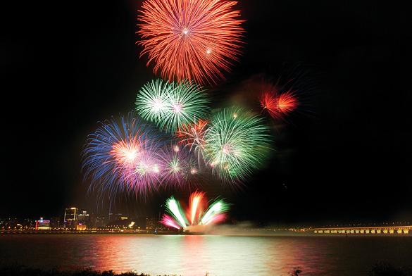 Firework display in Da Nang on National Independence Day