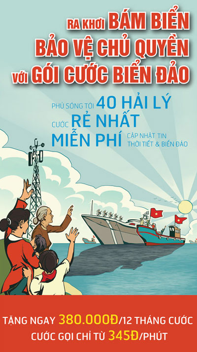 Vinaphone tặng 2 000 sim biển đảo cho ngư dân Phú Yên