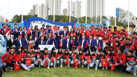 Lễ thượng cờ của Đoàn thể thao Việt Nam tại Asiad 17