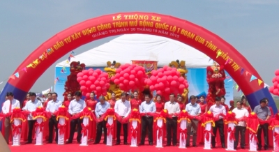 Thông xe dự án mở rộng Quốc lộ 1 đoạn qua Quảng Trị