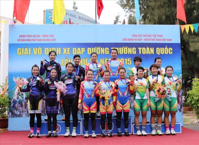 An Giang nhất toàn đoàn giải xe đạp đường trường toàn quốc 2015