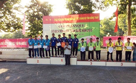 Thành phố Hồ Chí Minh vô địch Giải Bi sắt đồng đội toàn quốc 2015