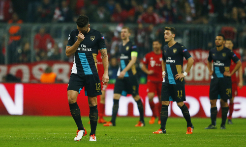 Thua thảm tại Champions League, Arsenal lâm nguy