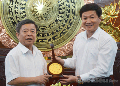 Bí thư Tỉnh ủy - Lê Minh Khái tiếp đoàn công tác Liên minh Hợp tác xã Việt Nam