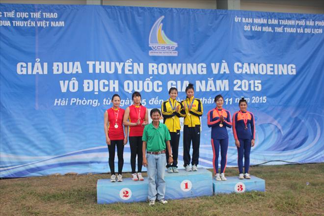 Hà Nội nhất toàn đoàn Giải đua thuyền Rowing và Canoeing vô địch quốc gia 2015