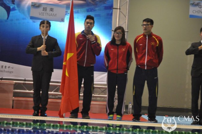 Việt Nam đứng thứ 3 tại giải Lặn vô địch châu Á 2015