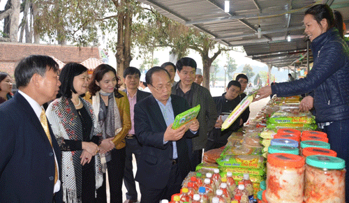 Minister of Hoang Tuan Anh inspects festival organization in Vinh Phuc province