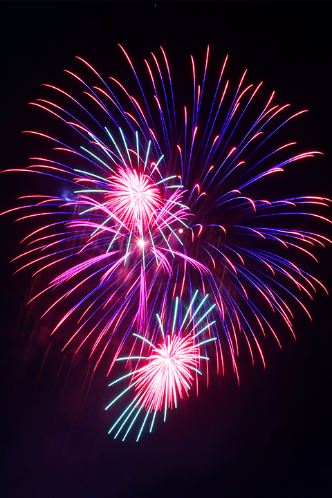 Firework display at Hung Kings festival on the evening of April 25th