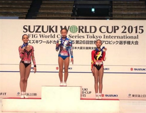 Coupe du Monde de Gymnastique Aérobic Suzuki 2015  quatre médailles pour le Vietnam