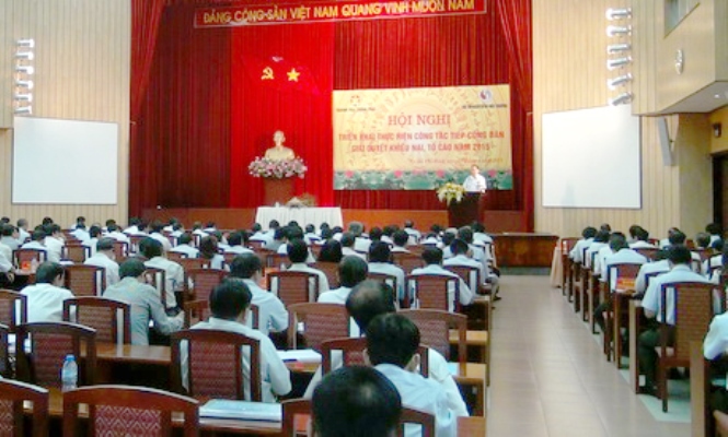 Năm 2015, công tác tiếp công dân, giải quyết khiếu nại, tố cáo được xác định là nhiệm vụ trọng tâm