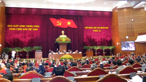 Biểu quyết thông qua các nội dung của Hội nghị Ban Chấp hành Trung ương Đảng lần thứ 11