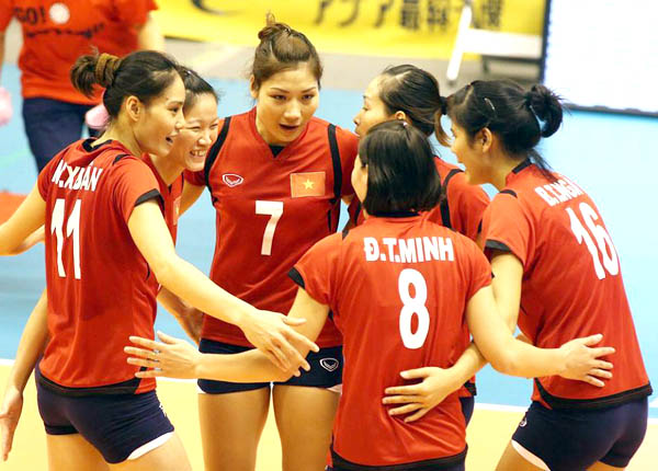 Giải bóng chuyền vô địch nữ châu Á 2015 Việt Nam giành chiến thắng trong ngày ra quân