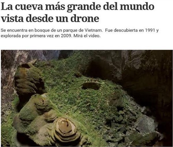 Quang Binh La presse argentine exalte la beauté de la grotte de Son Doong