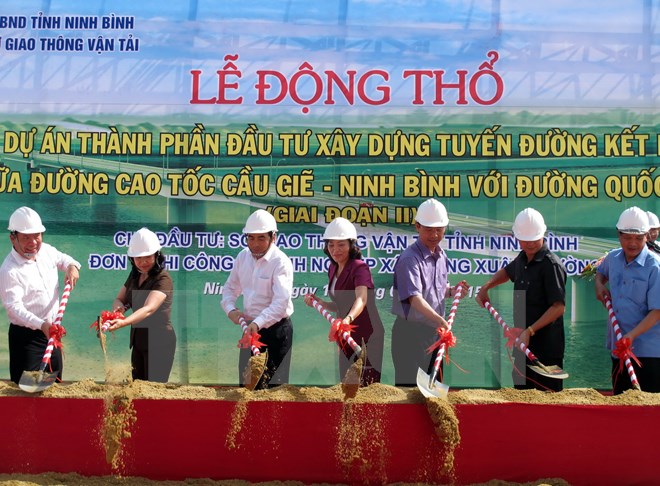 Khởi công xây dựng tuyến đường kết nối đường cao tốc Cầu Giẽ - Ninh Bình