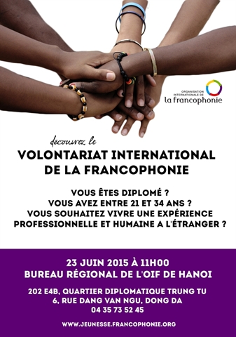 Promo 2015-2016 du volontariat international de la Francophonie