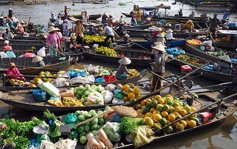 Le marché flottant de Cai Rang évoqué par la presse américaine
