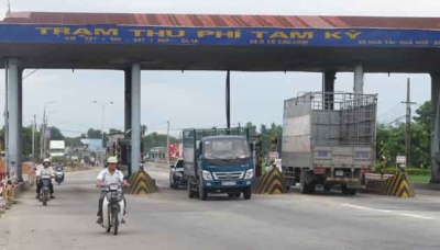 Trạm thu phí Tam Kỳ chính thức dừng thu phí sử dụng đường bộ