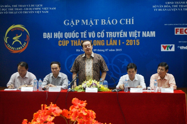 Đại hội quốc tế Võ cổ truyền Việt Nam - Cúp Thăng Long lần I sẽ diễn ra từ ngày 6 8