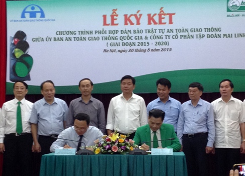 Ủy ban ATGT Quốc gia và Tập đoàn Mai Linh ký kết thỏa thuận phối hợp bảo đảm an toàn giao thông