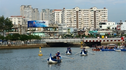 Hô Chi Minh-Ville En barque au fil du canal Nhiêu Lôc - Thi Nghè