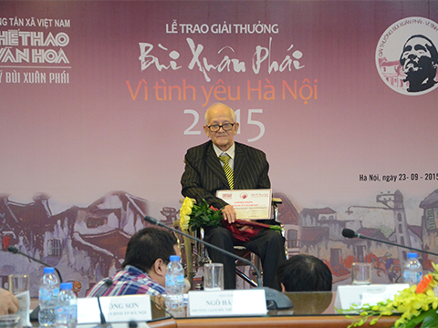 Researcher Giang Quan wins “Bui Xuan Phai – Love for Hanoi” awards