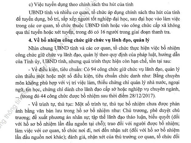 Thanh Hóa Bổ nhiệm 94 cán bộ thiếu tiêu chuẩn