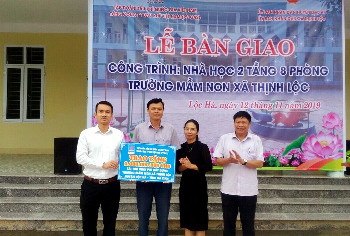 PV GAS tham gia tài trợ xây dựng Trường Mầm Non, tại Hà Tĩnh