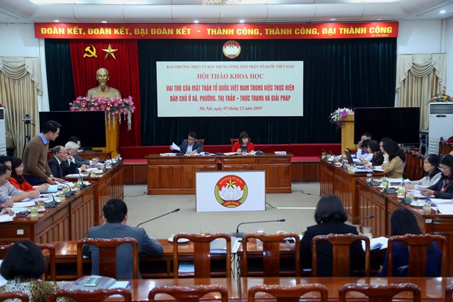 Khẳng định vai trò của Mặt trận trong thực hiện dân chủ ở cơ sở