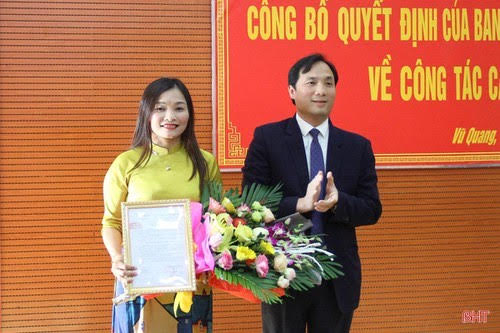 Phó Trưởng ban Tuyên giáo Tỉnh uỷ Hà Tĩnh làm Bí thư Huyện uỷ Vũ Quang