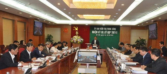 Thông cáo báo chí Kỳ họp 41 của Ủy ban Kiểm tra Trung ương